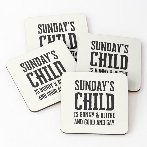Item preview, Sunday's Child is Bonny and Blithe designed and sold by FunnyFactDesign.