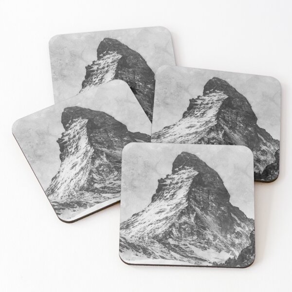 Item preview, Monochrome Matterhorn Mountain Switzerland Zermatt, Grayscale European Swiss Alps Mountains, Monochromatic Winter Matterhorn Landscape Oil Paint, Switzerland Highest Peak  designed and sold by Paintcorner.