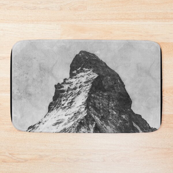 Item preview, Monochrome Matterhorn Mountain Switzerland Zermatt, Grayscale European Swiss Alps Mountains, Monochromatic Winter Matterhorn Landscape Oil Paint, Switzerland Highest Peak  designed and sold by Paintcorner.