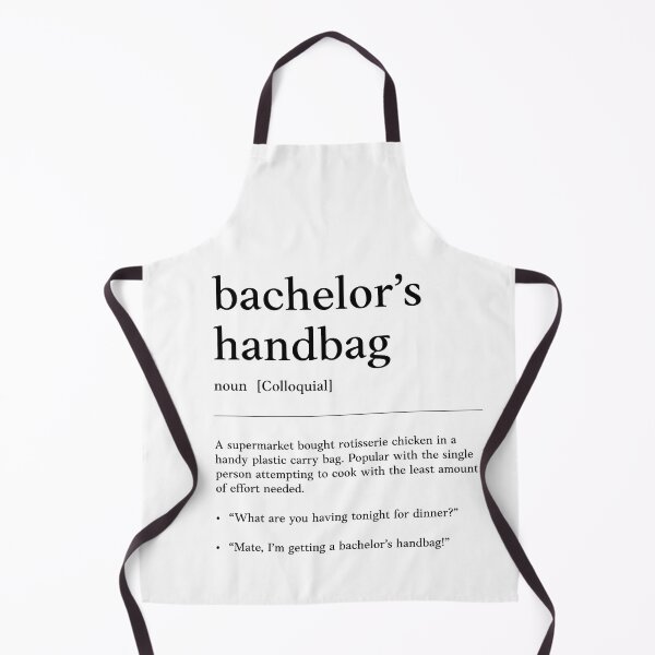 Artikelvorschau, Bachelor-Handtasche | Schwarz auf Weiß | Lustige australische Slang-, Phrasen- und Humordefinition entworfen und verkauft von Magic Mango.