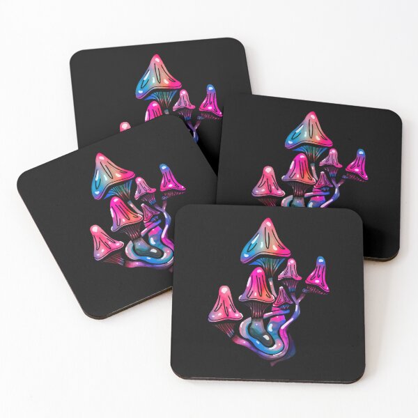 Item preview, Rainbow Mushroom Cluster - Trippy Mushroom Art designed and sold by mikeymadness.