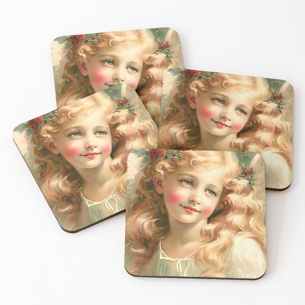 Item preview, Beautiful Watercolor Vintage Christmas Cherub Angel  designed and sold by CGSGraphics.