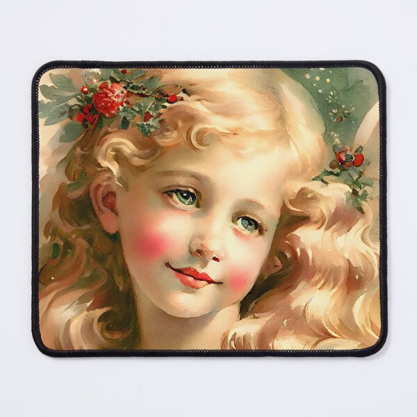 Item preview, Beautiful Watercolor Vintage Christmas Cherub Angel  designed and sold by CGSGraphics.