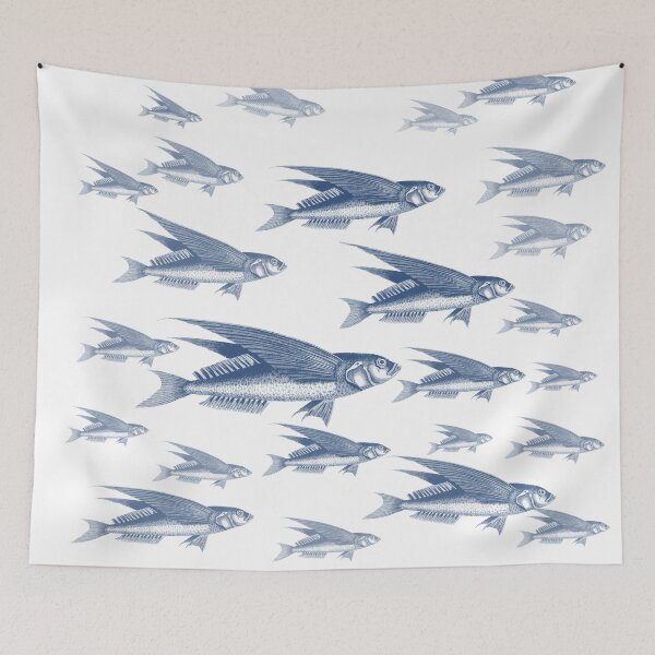 Item preview, Flying Fish Print by Zouzounio Art designed and sold by zouzounioart.