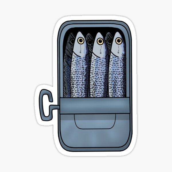 Sticker Les sardines en conserve. 
