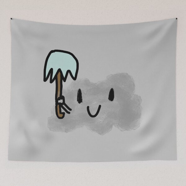 Item preview, Happy Cloud with an umbrella designed and sold by Usagicollection.