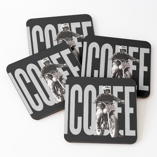 Item preview, Steve McQueen on classic Husky - on Black designed and sold by boltjesdesign.