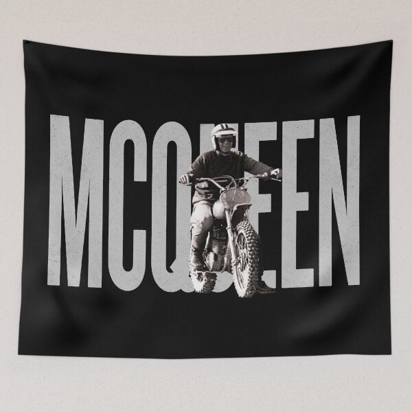 Aperçu de l'œuvre Steve McQueen sur Husky classique - sur noir créée et vendue par boltjesdesign.