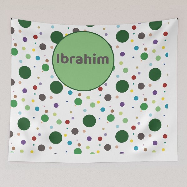 Item preview, Ibrahim Green Spots in English designed and sold by HalunaHappy.