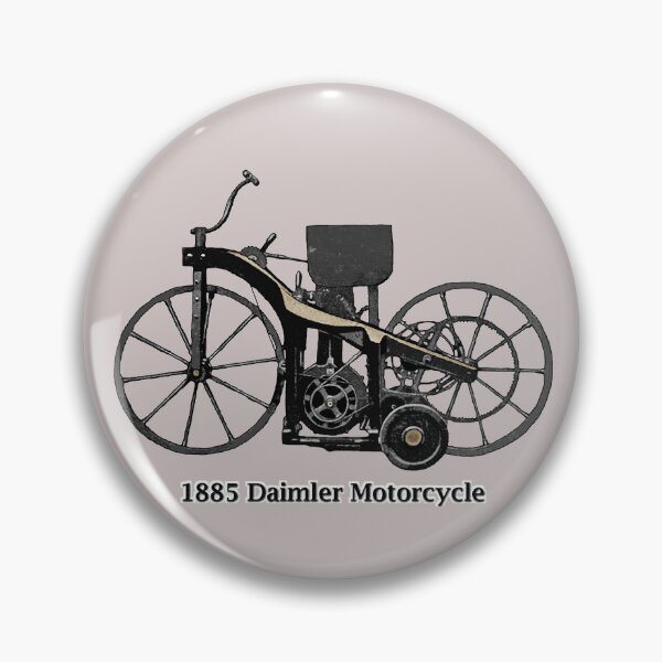 Artikelvorschau, Vintage 1885 Daimler Benzinmotorrad Illustration URM entworfen und verkauft von urmaddad.