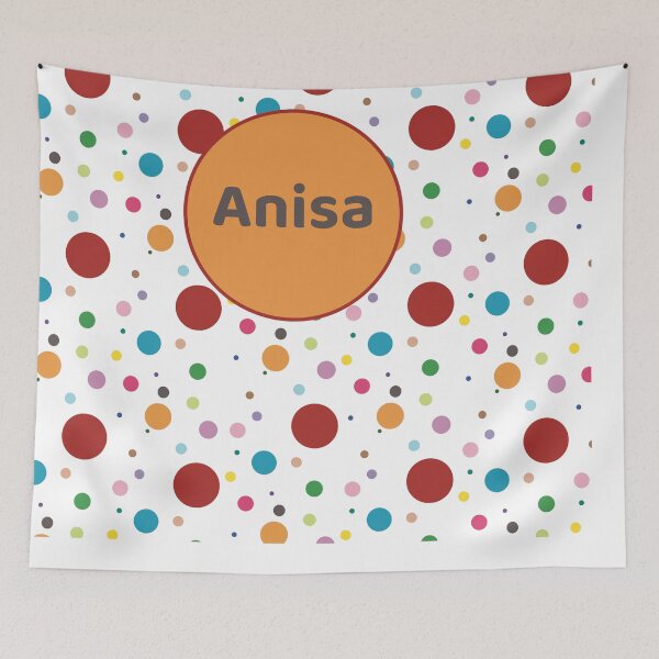 Item preview, Anisa Multicolour Spots in English designed and sold by HalunaHappy.