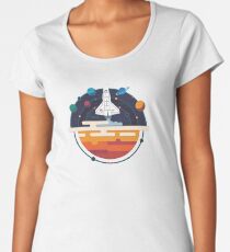Space Shuttle and Planets Women's Premium T-Shirt