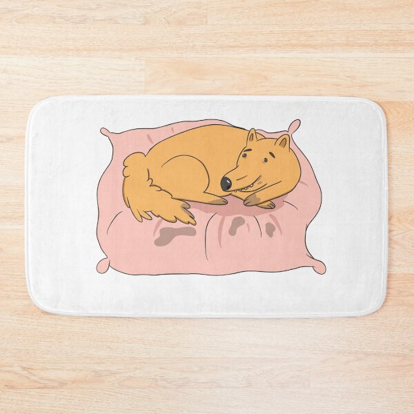 Item preview, A dog with dirty paws lay down on a pillow designed and sold by Художник.