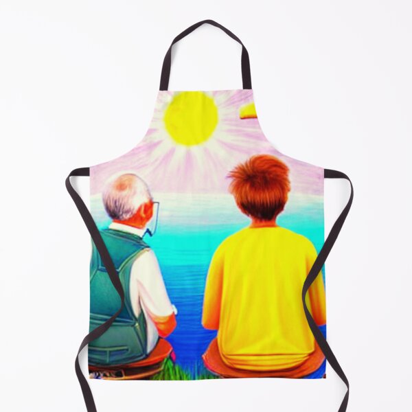 Item preview, Grandfather And Grandson Sitting On The Lake designed and sold by Rell1970.