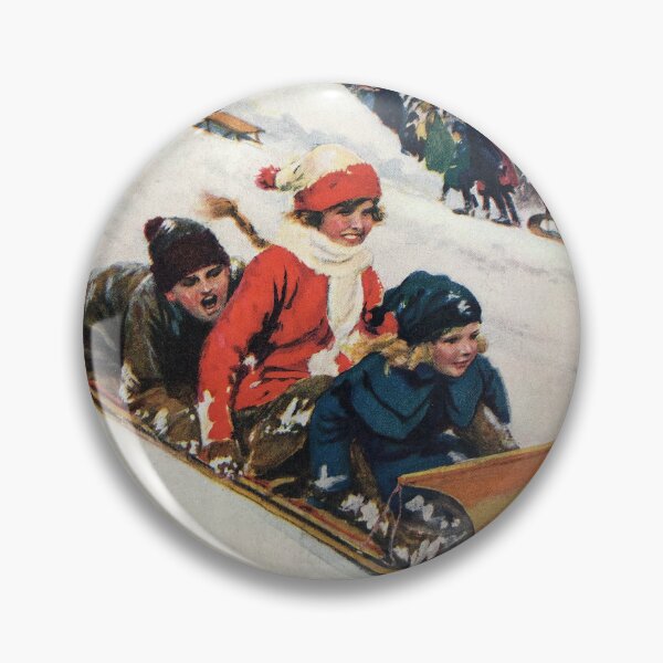 Item preview, Vintage sledding print designed and sold by Shelly  Moore.