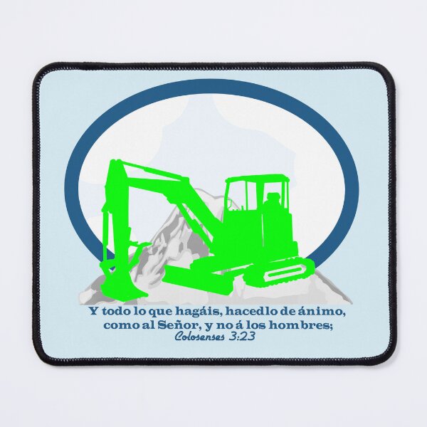 Item preview, Mini Excavator with Bible Verse in Spanish designed and sold by lbgearhart.