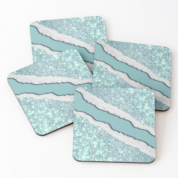 Item preview, Light Blue Sparkle Glitter Torn Paper designed and sold by dealchica.