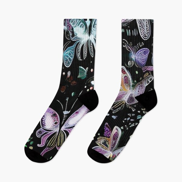 Item preview, glowing butterflies in black background designed and sold by optimusprime39.