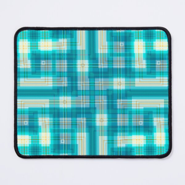 Item preview, Aqua Blue Orange Tartan Pattern #3 designed and sold by webgrrl.