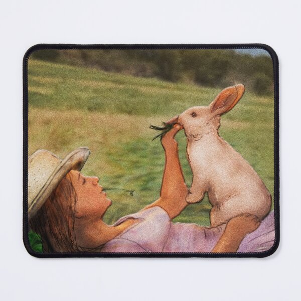 Item preview, Claire with her rabbit Alice designed and sold by HenryDrae.