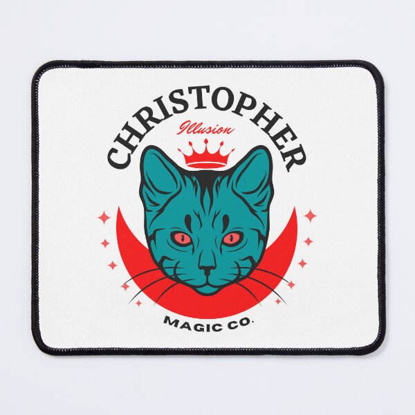 Item preview, CHRISTOPHER NAME: CHRISTOPHER GREEN CAT FUNNY DESIGN. designed and sold by AlexRelax.