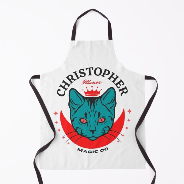 Item preview, CHRISTOPHER NAME: CHRISTOPHER GREEN CAT FUNNY DESIGN. designed and sold by AlexRelax.