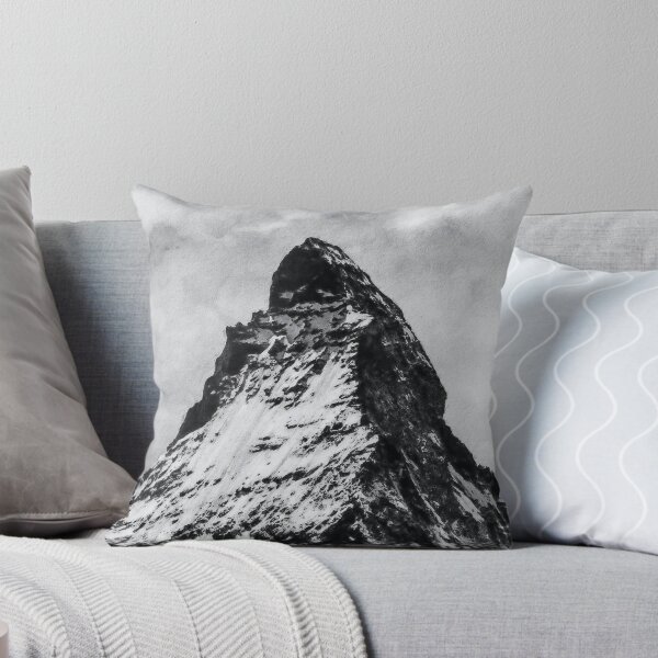 Item preview, Monochrome Matterhorn Mountain Switzerland Zermatt, Grayscale European Swiss Alps Mountains, Monochromatic Winter Matterhorn Landscape Oil Paint, Switzerland Highest Peak  designed and sold by Paintcorner.