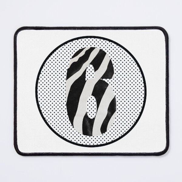 Item preview, Zebra Pattern No.6 Number six Mono Six Years Old Birthday Sport Squad Trasparent designed and sold by 27th-Tee.