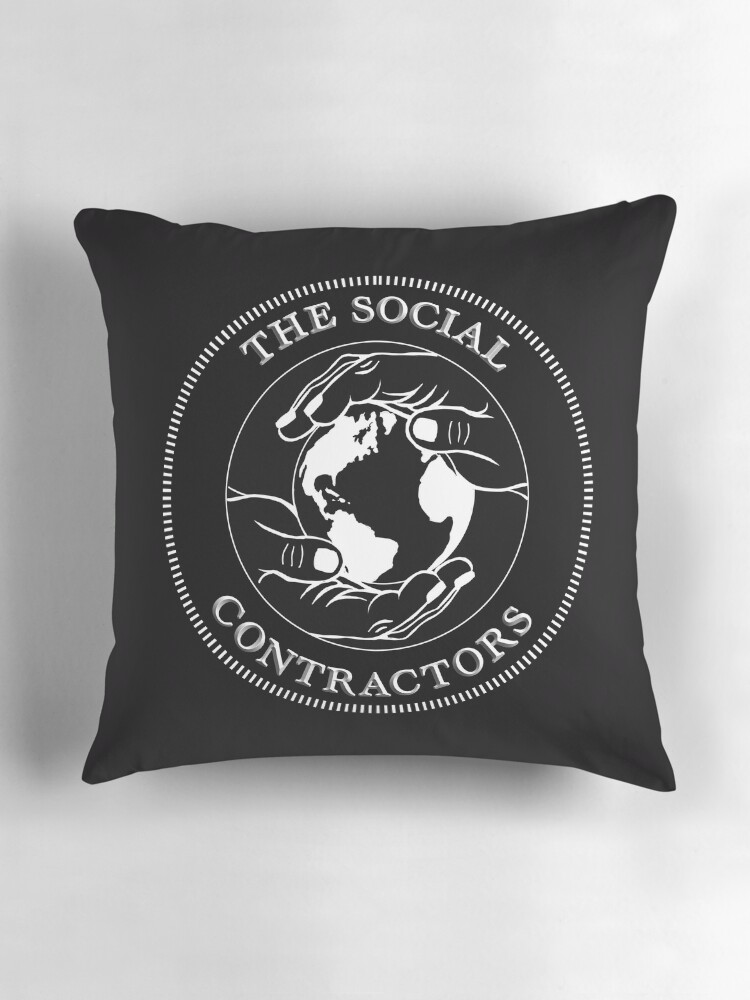 Thumbnail 3 of 4, Pillow, The Social Contractors designed and sold by Jag2.