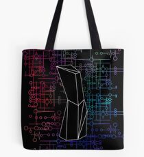 The Obelisk / The Diviner (Black and Multi-Coloured on Black) Tote Bag