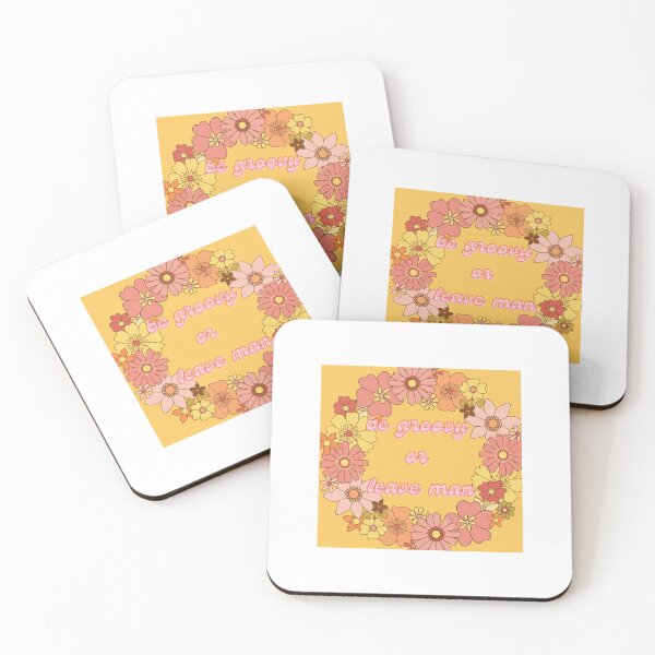 Item preview, be groovy or leave man retro floral designed and sold by ChandlerBlue.