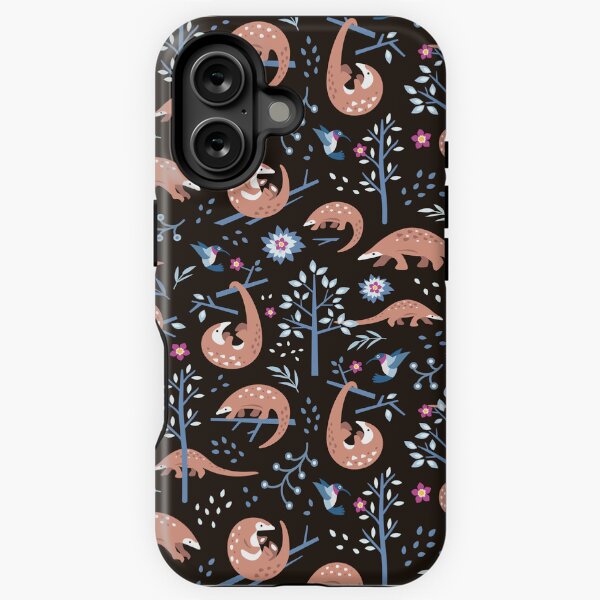 Vista previa del artículo con la obra «Cute Pangolin Pattern - Patrón de bosque», diseñado y vendido por Bangtees.