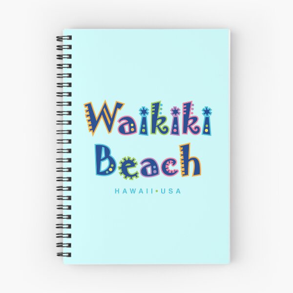 Item preview, Waikiki Beach Hawaii Retro Tropical Type Design designed and sold by Futurebeachbum.