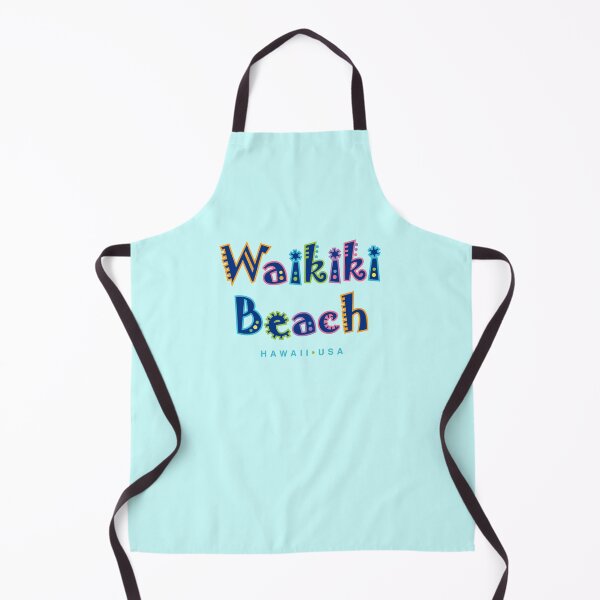 Item preview, Waikiki Beach Hawaii Retro Tropical Type Design designed and sold by Futurebeachbum.