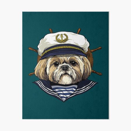 Shih Tzu Sailor Boat Captain Shih Tzu Dog 137 | Poster