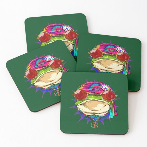 Item preview, Hippie Frog Toad Tie Dye Peace Sign Psychedelic Frog Lover 4 designed and sold by FamilyRoyal.
