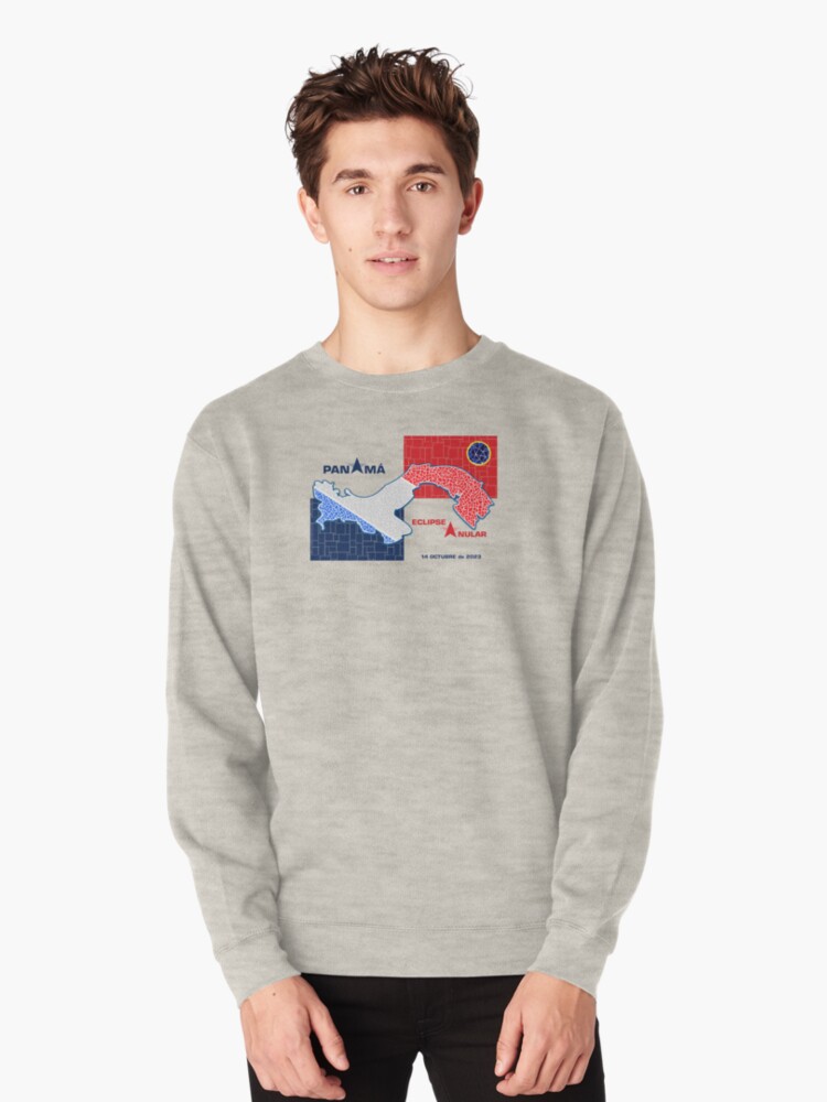 Thumbnail 1 of 5, Pullover Sweatshirt, Panama Annular Eclipse 2023 designed and sold by Eclipse2024.