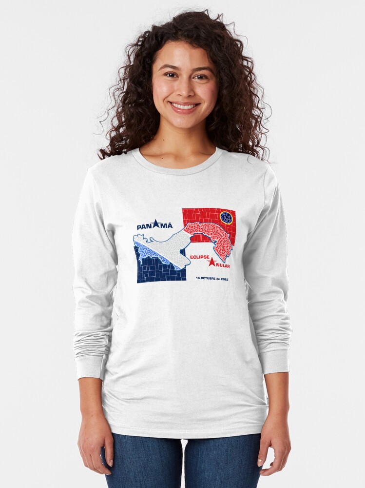 Thumbnail 2 of 5, Long Sleeve T-Shirt, Panama Annular Eclipse 2023 designed and sold by Eclipse2024.