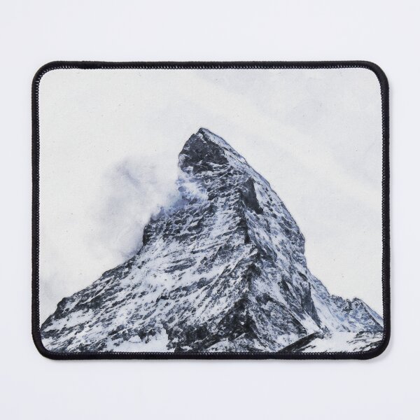 Item preview, Monochrome Matterhorn Mountain Switzerland Zermatt, Grayscale European Swiss Alps Mountains, Monochromatic Winter Matterhorn Landscape Oil Paint, Switzerland Highest Peak  designed and sold by Paintcorner.