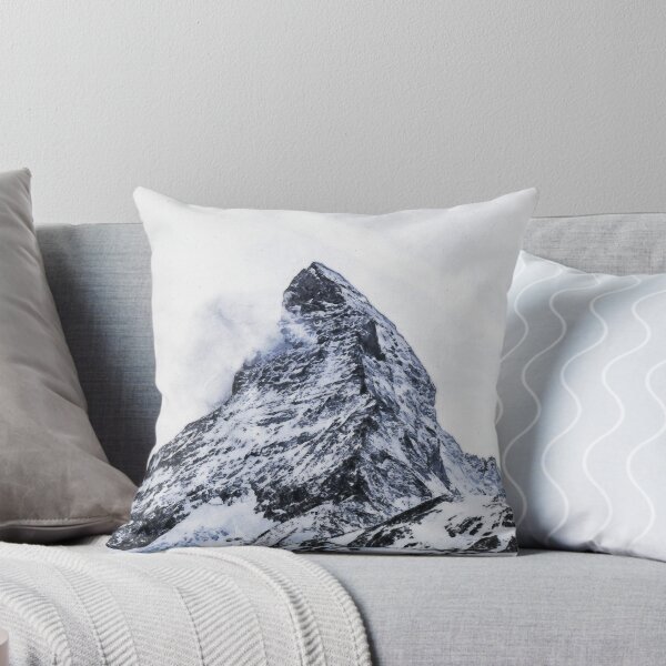 Item preview, Monochrome Matterhorn Mountain Switzerland Zermatt, Grayscale European Swiss Alps Mountains, Monochromatic Winter Matterhorn Landscape Oil Paint, Switzerland Highest Peak  designed and sold by Paintcorner.