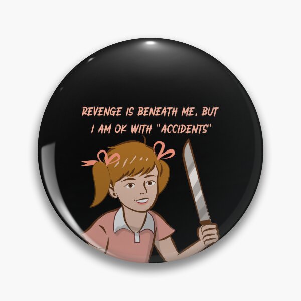 Item preview, Revenge Is Beneath Me Retro Knife Girl Pink Design designed and sold by IronicBGear.