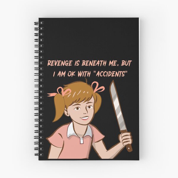 Item preview, Revenge Is Beneath Me Retro Knife Girl Pink Design designed and sold by IronicBGear.