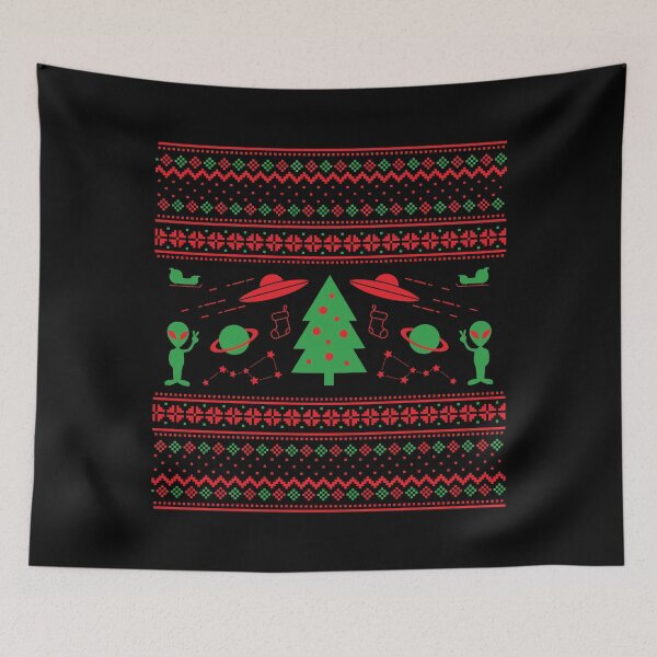 Item preview, UFO Ugly Christmas Sweater - Space Ugly Sweater, Alien Ugly Sweater, Extra Terrestrial Ugly Sweater, Universe Ugly Sweater designed and sold by jadedscientist.
