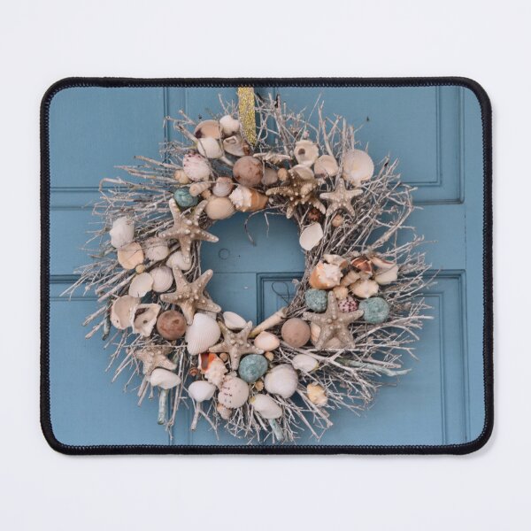 Item preview, Shell Wreath on Blue Door designed and sold by Austin Wahl.
