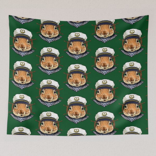 Item preview, Squirrel Sailor Boat Captain Wildlife Squirrel Rodent Animal 135 designed and sold by PrincessNana1.