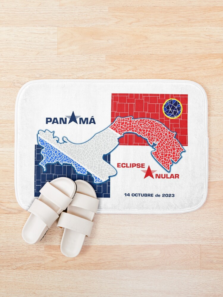 Bath Mat, Panama Annular Eclipse 2023 designed and sold by Eclipse2024