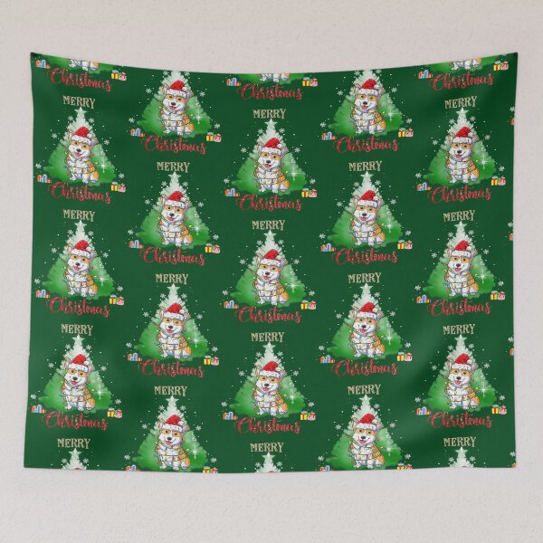 Item preview, Corgi Dog Santa Christmas Tree Lights Xmas Merry Dogmas18 designed and sold by PrincessNana1.