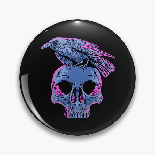 Item preview, Pastel Goth Raven Crow on Skull Emo Punk Gothic Bird Lover 706 designed and sold by PrincessNana1.