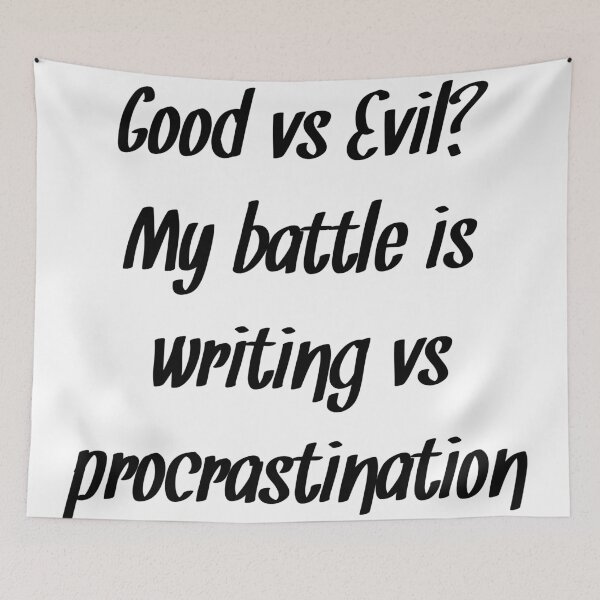 Item preview, Writing vs Procrastination Writing humor designed and sold by RaionKeiji.