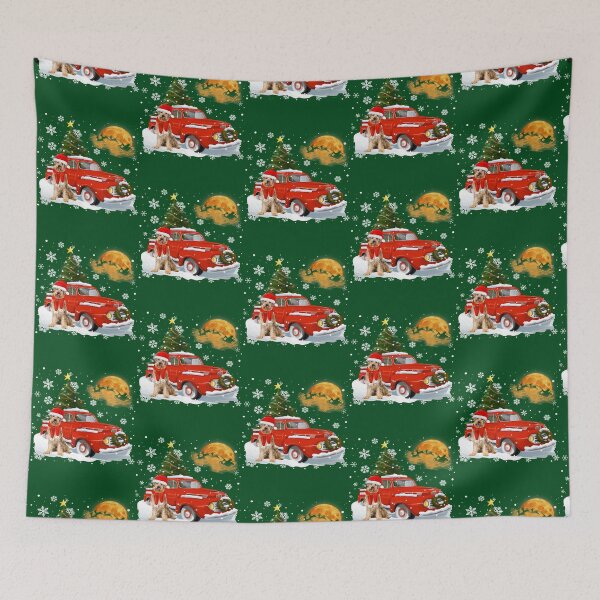 Item preview, Berger Picard Vintage Wagon Red Truck Christmas Tree Pajamas94 designed and sold by PrincessNana1.